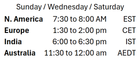 PM Nov Timezones